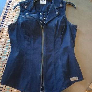 Harley Davidson vest black.